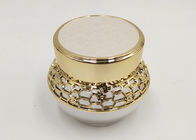 frascos da loção da parte alta 50ml com tampas, cor vazia do ouro dos recipientes do creme de cara