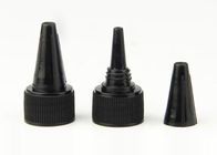 As tampas cosméticas plásticas da cor preta, garrafa plástica cobrem a praticabilidade alta