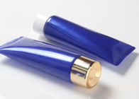 tubo de empacotamento cosmético do PE do aperto 200ml com o tampão acrílico para cuidados com a pele