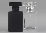 O preto cosmético Matt da garrafa de vidro 50ml 100ml do perfume do Super Clear geou o projeto