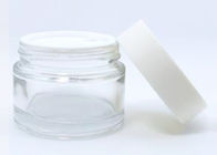 garrafas 50ml cosméticas de vidro transparentes para o empacotamento de creme facial