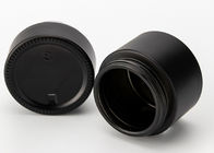 Garrafas cosméticas de vidro pretas redondas de Matte Frosted 50ml