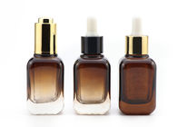 30ml Amber Square Glass Cosmetic Bottles para o soro do óleo essencial
