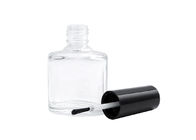 garrafas cosméticas de vidro claras do quadrado 7.5ml para o verniz para as unhas