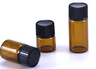 garrafa de vidro Amber Glass Vial With Plug do óleo essencial de 1ml 2ml 3ml 5ml