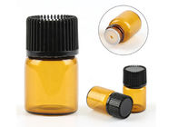 garrafa de vidro Amber Glass Vial With Plug do óleo essencial de 1ml 2ml 3ml 5ml