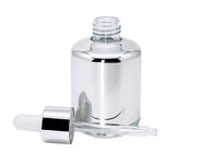 O cosmético de vidro de prata de 30ml 50ml engarrafa para produtos do cuidado da pessoa