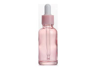 garrafa de vidro translúcida do conta-gotas do rosa de 15ml 30ml para o óleo essencial personalizado
