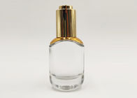 Da garrafa de vidro transparente do conta-gotas do tamanho compacto 1oz tela de seda que imprime a vida longa no estoque