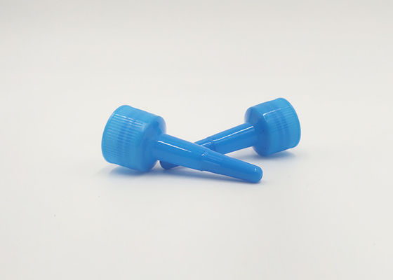 24410 / 28410 tampas cosméticas plásticas azuis para o empacotamento plástico da lavagem da louça do parafuso