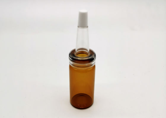 Perolize a garrafa cosmética de vidro ambarina da cor 10ml do brilho
