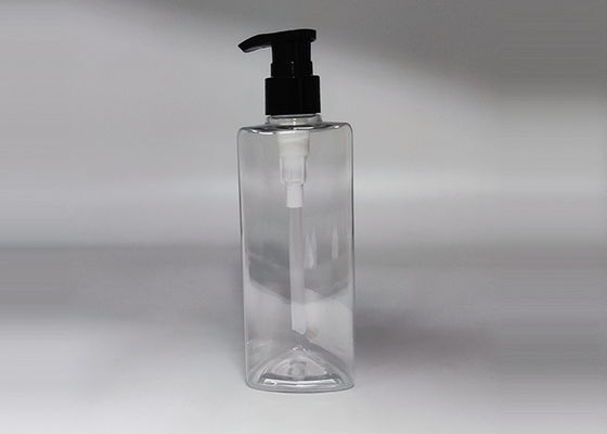 Garrafa plástica clara 250ml do ANIMAL DE ESTIMAÇÃO do triângulo para o empacotamento cosmético