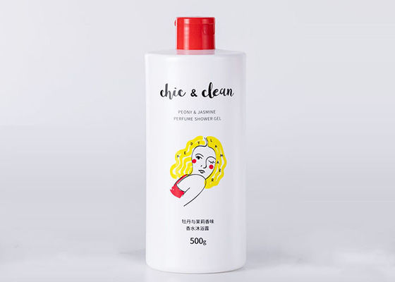 o cosmético plástico do Sanitizer da lavagem da mão 500ml engarrafa o branco claro com bomba